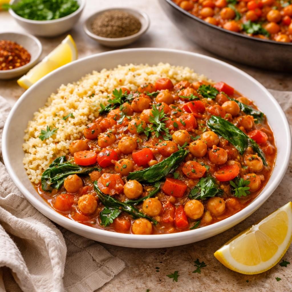 Middle Eastern Chickpea Stew with Bulgur