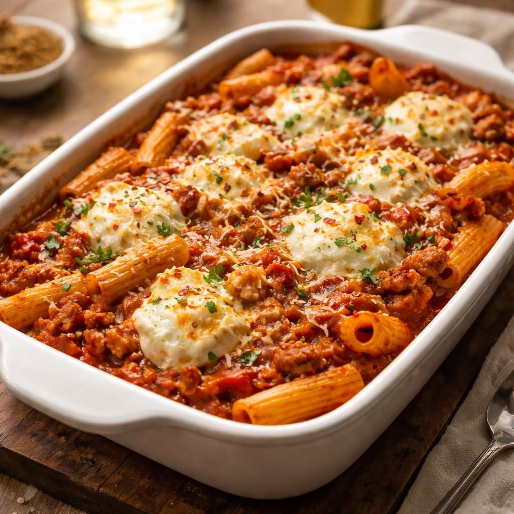 Turkey Rigatoni Bake with Ricotta